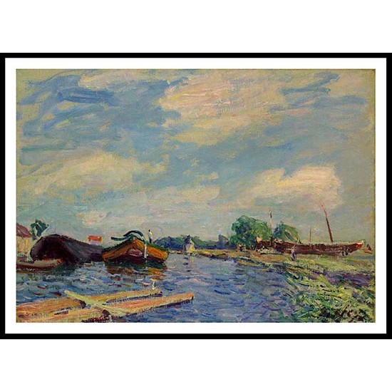 The Channel at Saint Mammes, A New Print Of an Alfred Sisley Painting