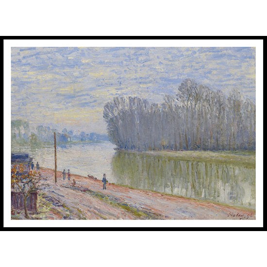 The Channel of Loing Morning Effect 1896, A New Print Of an Alfred Sisley Painting