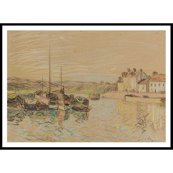 The Channel of Loing at Saint Mammes 1888, A New Print Of an Alfred Sisley Painting