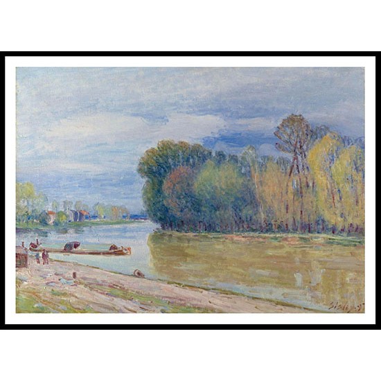 The Channel of Loing in Spring Morning 1897, A New Print Of an Alfred Sisley Painting