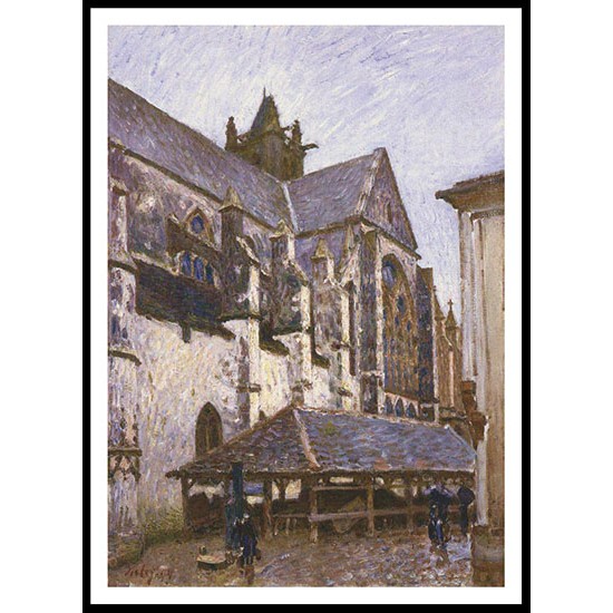 The Church at Moret in Rain Seen from the Transept 1894, A New Print Of an Alfred Sisley Painting