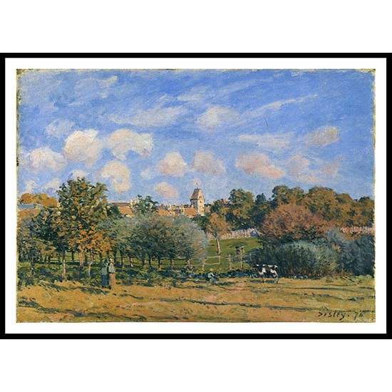 The Church at Noisy Le Roi in Autumn 1874, A New Print Of an Alfred Sisley Painting