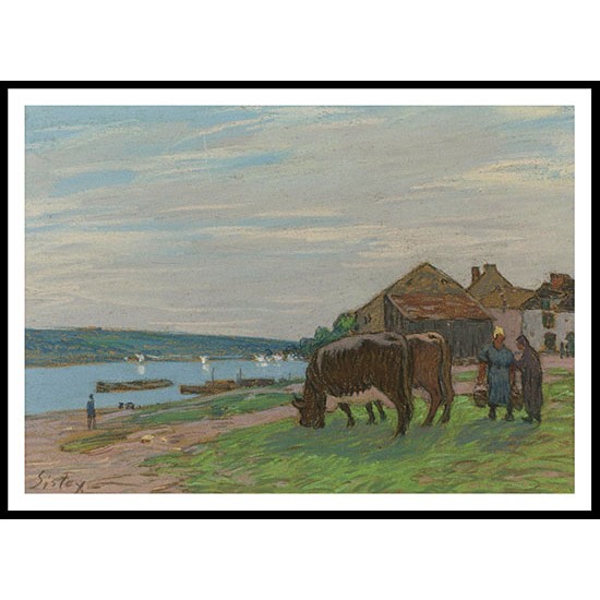 The Cows at Pasture 1897, A New Print Of an Alfred Sisley Painting