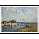 The Dam Loing Canal at Saint Mammes 1884, A New Print Of an Alfred Sisley Painting