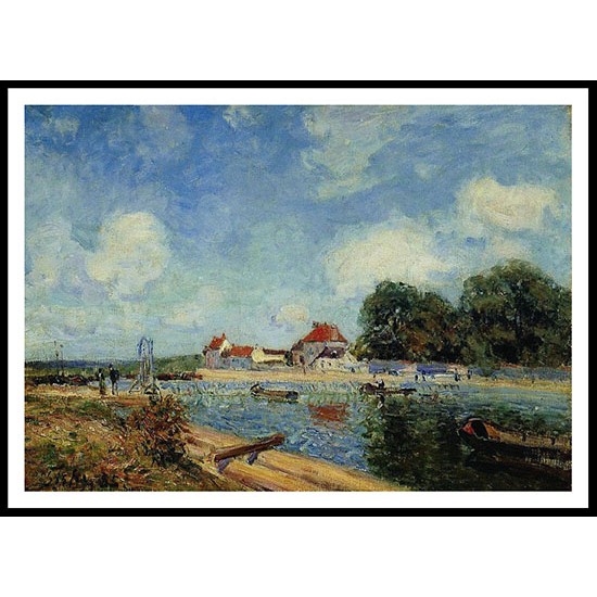 The Dam Loing at Saint Mammes 1885, A New Print Of an Alfred Sisley Painting