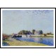 The Dam on the Loing Barges 1885, A New Print Of an Alfred Sisley Painting