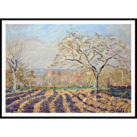 The Furrows 1873, A New Print Of an Alfred Sisley Painting