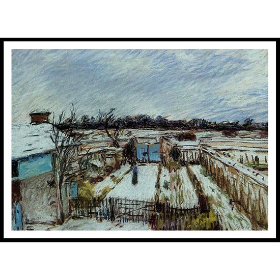 The Garden under the Snow, A New Print Of an Alfred Sisley Painting