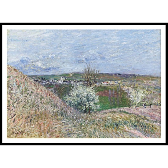 The Hills of Saint Mammes at Spring 1880, A New Print Of an Alfred Sisley Painting