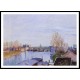 The Loing at Moret the Laundry Boat, A New Print Of an Alfred Sisley Painting