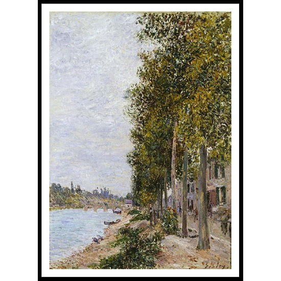 The Road Along the Seine at Saint Mammes 1880, A New Print Of an Alfred Sisley Painting