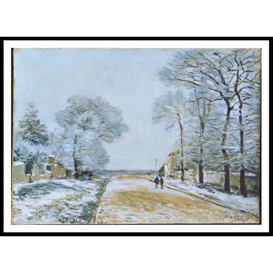 The Road Snow Effect 1876, A New Print Of an Alfred Sisley Painting