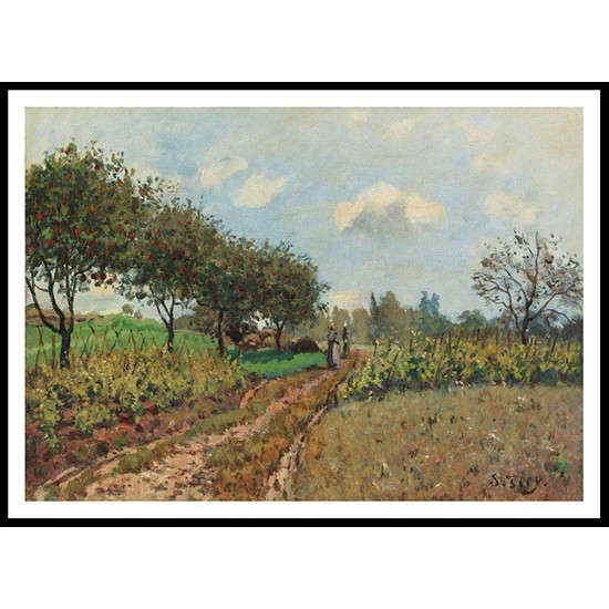 The Road at Campagne 1876, A New Print Of an Alfred Sisley Painting