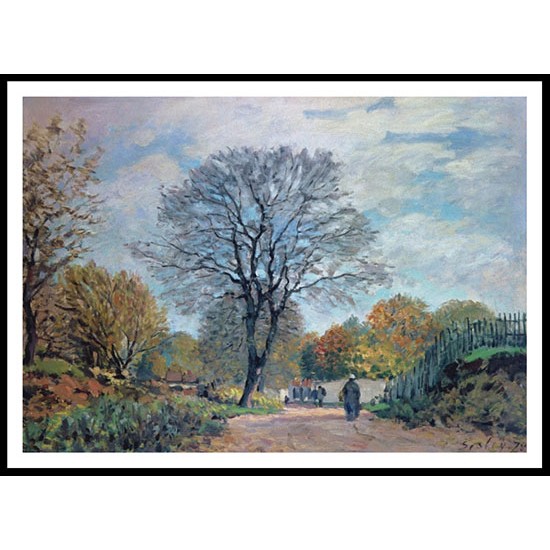 The Road in Seine et Marne 1878, A New Print Of an Alfred Sisley Painting