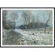 The Road to Louveciennes Cote du Coeur Volant at Marly in the Snow, A New Print Of an Alfred Sisley Painting