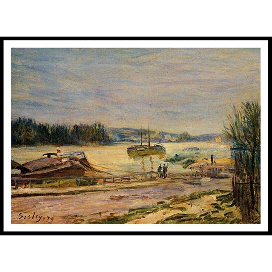 The Seine near Saint Cloud High Water 1879, A New Print Of an Alfred Sisley Painting