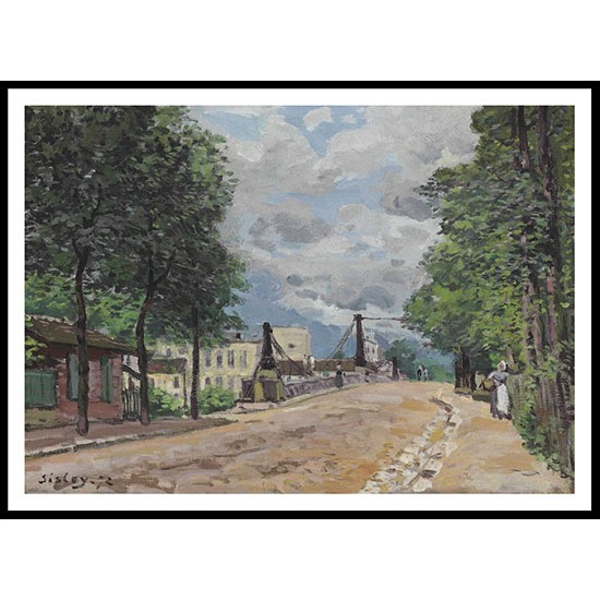 The Street at Gennevilliers 1872, A New Print Of an Alfred Sisley Painting