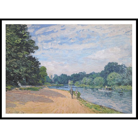 The Thames and Hampton Church 1874, A New Print Of an Alfred Sisley Painting