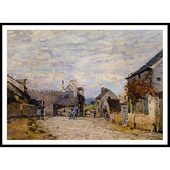 The Village Street at Louveciennes, A New Print Of an Alfred Sisley Painting