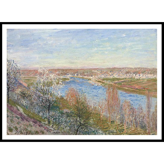 The Village in Champagne Sunset April 1885, A New Print Of an Alfred Sisley Painting