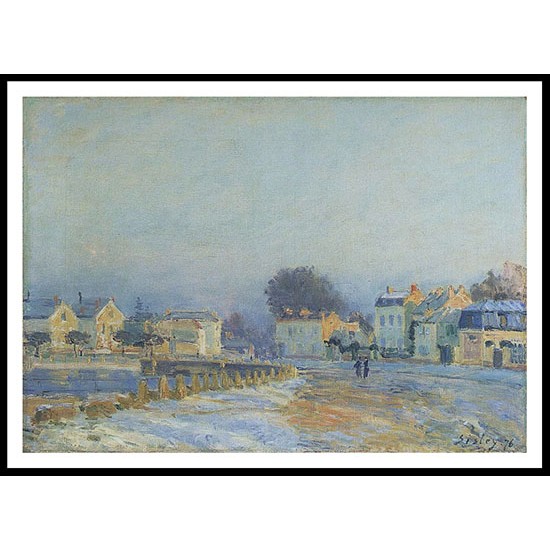 The Watering Place at Marly Le Roi Hoarfrost 1876, A New Print Of an Alfred Sisley Painting