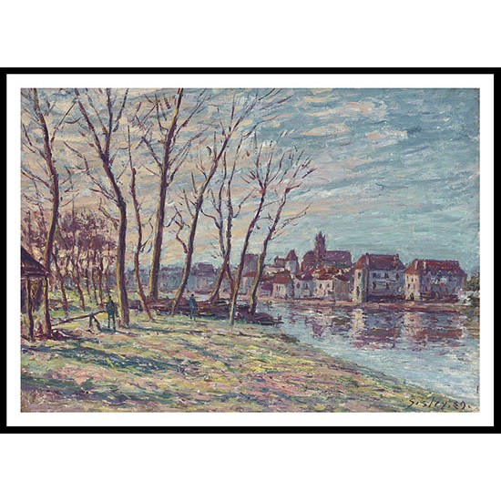 View of Moret 1889, A New Print Of an Alfred Sisley Painting