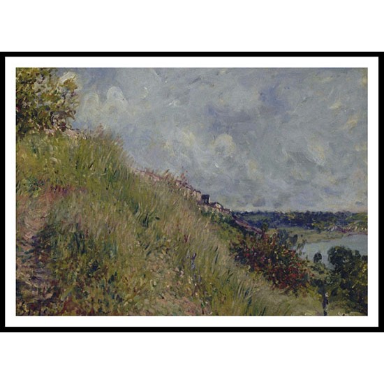 View of the Seine Slopes of By Seine at Marne, A New Print Of an Alfred Sisley Painting