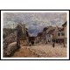 Village Street Grey Weather, A New Print Of an Alfred Sisley Painting