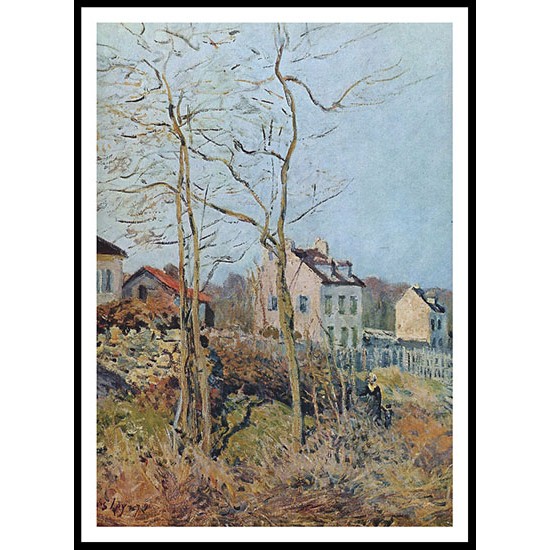 Village at the Edge of the Forest Sun 1872, A New Print Of an Alfred Sisley Painting