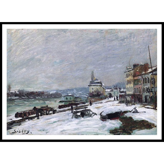 Winter at Marly le Roi Snow Effect 1876, A New Print Of an Alfred Sisley Painting