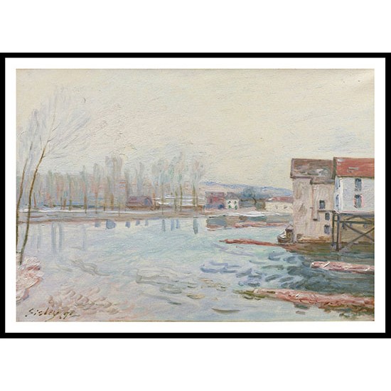 Winter in Moret 1891, A New Print Of an Alfred Sisley Painting