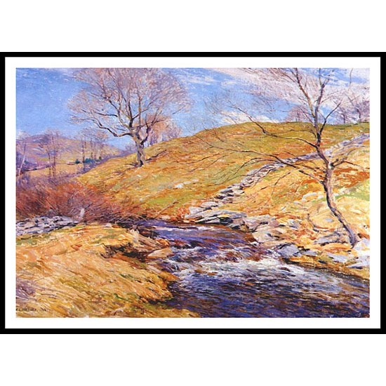 Brook In March 1923, A New Print Of A Willard Leroy Metcalf