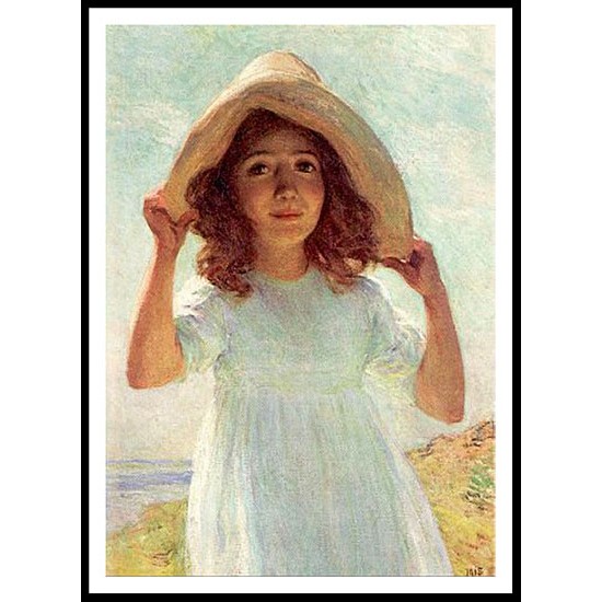 Child In Sunlight 1915, A New Print Of A Willard Leroy Metcalf