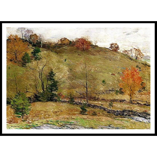 Hillside Pasture 1924, A New Print Of A Willard Leroy Metcalf