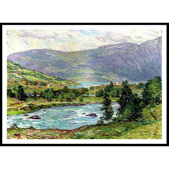 Mountain Lakes Olden Norwas 1913, A New Print Of A Willard Leroy Metcalf