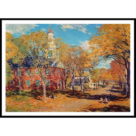 October Morning Deerfield 1917, A New Print Of A Willard Leroy Metcalf