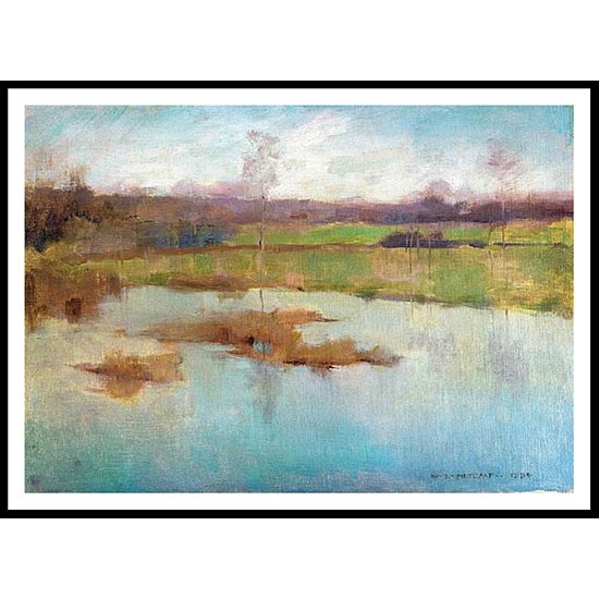 Pond Giverny 1884, A New Print Of A Willard Leroy Metcalf