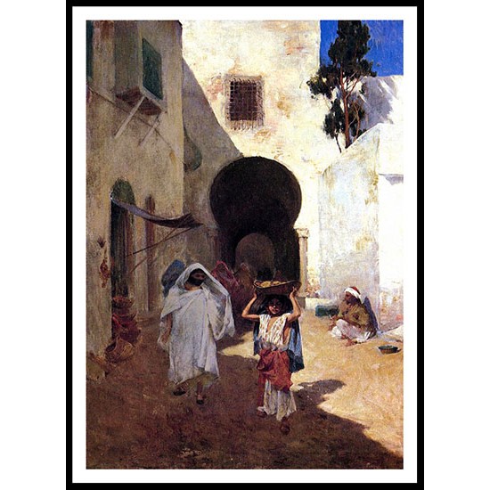 Street Scene Tangiers 1887, A New Print Of A Willard Leroy Metcalf