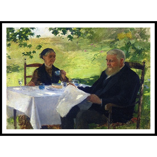 Tea On The Porch 1890, A New Print Of A Willard Leroy Metcalf