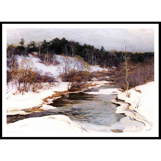 The Frozen Pool March 1909, A New Print Of A Willard Leroy Metcalf