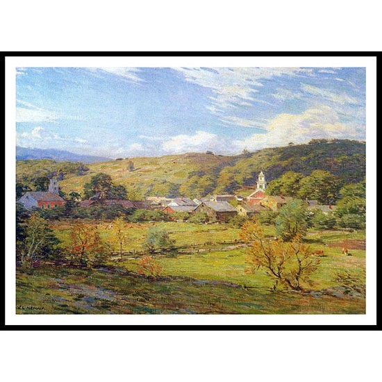 The Village September Morning 1911, A New Print Of A Willard Leroy Metcalf