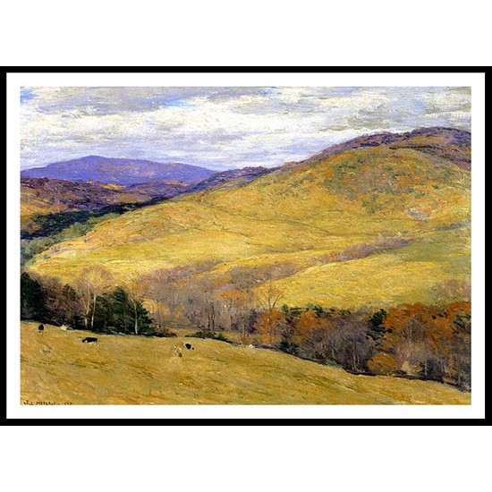 Vermont Hills November 1923, A New Print Of A Willard Leroy Metcalf