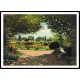 Adolphe Monet Reading in the Garden 1866, A New Print Of a Painting By Adolphe Monet