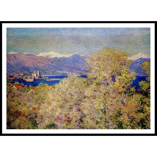 Antibes View of the Salis Gardens 1888, A New Print Of a Painting By Adolphe Monet