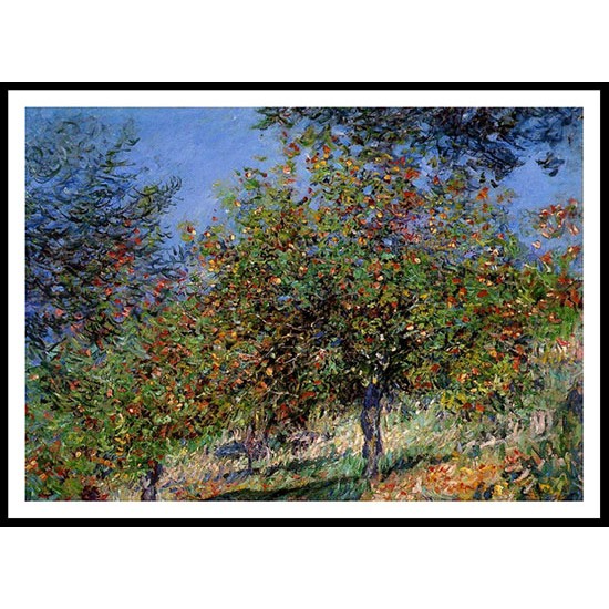 Apple Trees on the Chantemesle Hill 1878, A New Print Of a Painting By Adolphe Monet