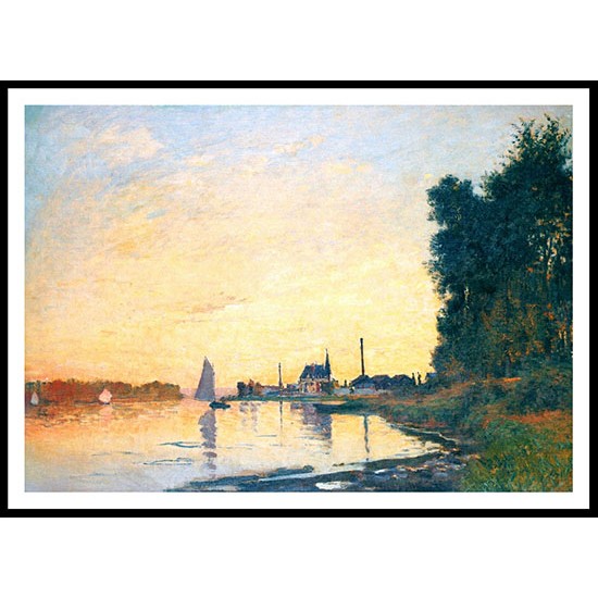 Argenteuil Late Afternoon 1872, A New Print Of a Painting By Adolphe Monet