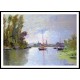 Argenteuil Seen from the Small Arm of the Seine 1872, A New Print Of a Painting By Adolphe Monet