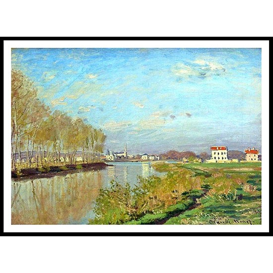 Argenteuil The Seine 1872, A New Print Of a Painting By Adolphe Monet