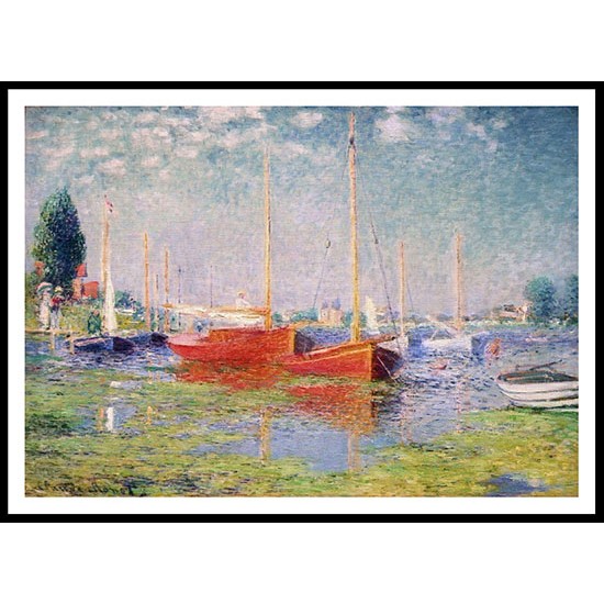 Argenteuil. Yachts 01 1875, A New Print Of a Painting By Adolphe Monet