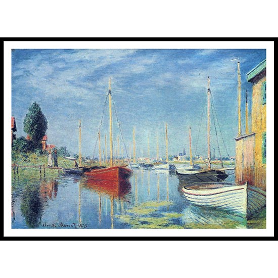 Argenteuil. Yachts 02 1875, A New Print Of a Painting By Adolphe Monet